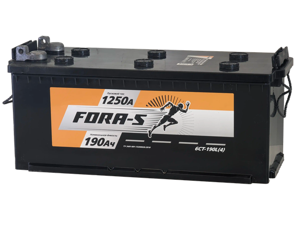 Изображение товара Автомобильный аккумулятор Fora-S Рус 4 клемма болт (190 А/ч)