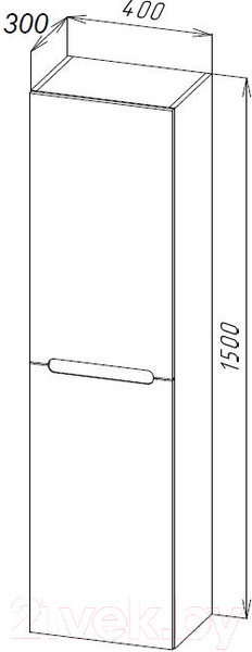 Изображение товара Шкаф-пенал для ванной BelBagno Etna-1500-2A-SC-RN-P-L