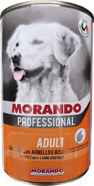 Изображение товара Влажный корм для собак Morando Professional С ягненком и рисом / 09950 (405г)