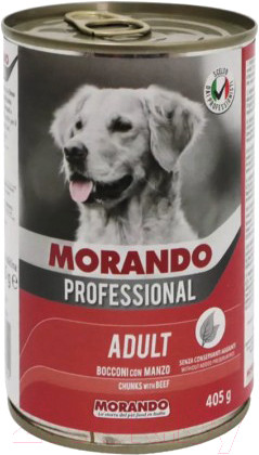 Изображение товара Влажный корм для собак Morando Professional С говядиной / 09962 (405г)
