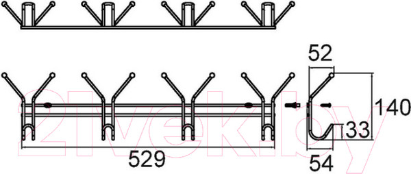 Изображение товара Крючок для ванной Milardo 003W000M41
