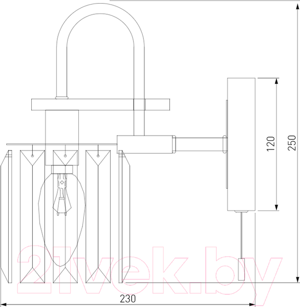 Изображение товара Бра Евросвет Tenia 70090/1 (черный)