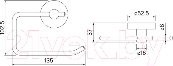 Изображение товара Держатель для туалетной бумаги IDDIS Sena SENSS00i43