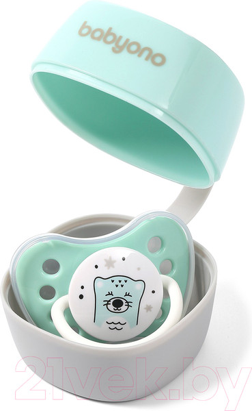 Изображение товара Контейнер для пустышки BabyOno Natural Nursing 535/02 (мятный)