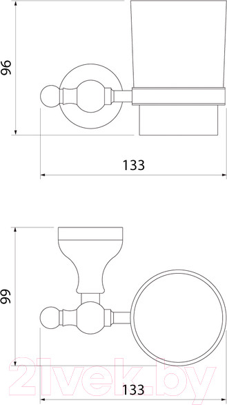 Изображение товара Стакан для зубной щетки и пасты IDDIS Retro RETSSG1I45