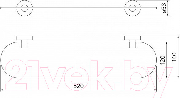 Изображение товара Полка для ванной IDDIS Sena SENSSG0i44