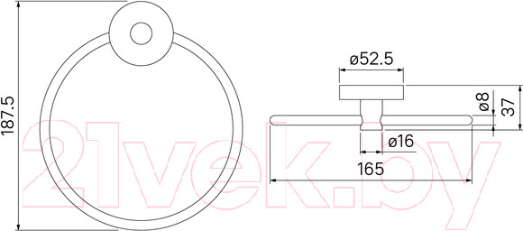 Изображение товара Кольцо для полотенца IDDIS Sena SENSSO0i51