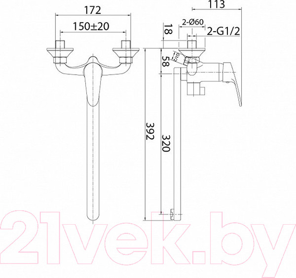 Изображение товара Смеситель Milardo Simp SIMSB02M10