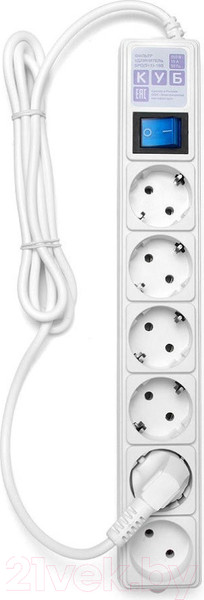 Изображение товара Сетевой фильтр Power Cube SPG6-16-5М (6 розеток, 5м, белый)