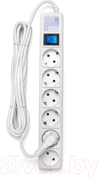 Изображение товара Сетевой фильтр Power Cube SPG6-16-5М (6 розеток, 5м, белый)