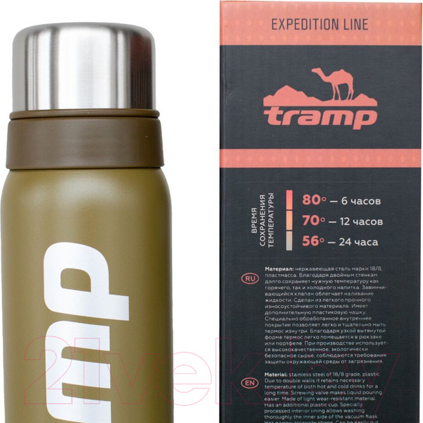 Изображение товара Термос для напитков Tramp Expedition Line / TRC-027о (0.9л, оливковый)