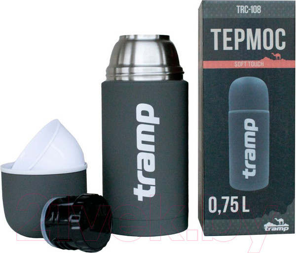 Изображение товара Термос для напитков Tramp Soft Touch / TRC-108с (0.75л, серый)