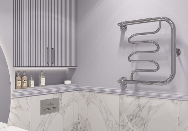 Изображение товара Полотенцесушитель водяной Двин Dw с полочкой 50x60 (1")