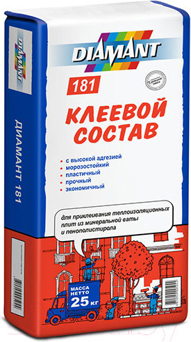 Изображение товара Клей для теплоизоляционных плит Diamant ПМ КС 1 181 (25кг)