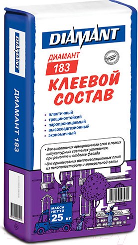 Изображение товара Клей для теплоизоляционных плит Diamant ПМ КС 1 183 (25кг)