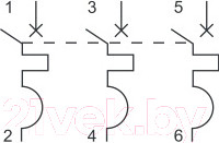 Изображение товара Выключатель автоматический ETP ВА 47-100 3P 80А (D) 10kA