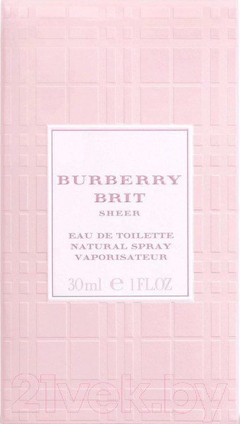 Изображение товара Туалетная вода Burberry Brit Sheer (30мл)