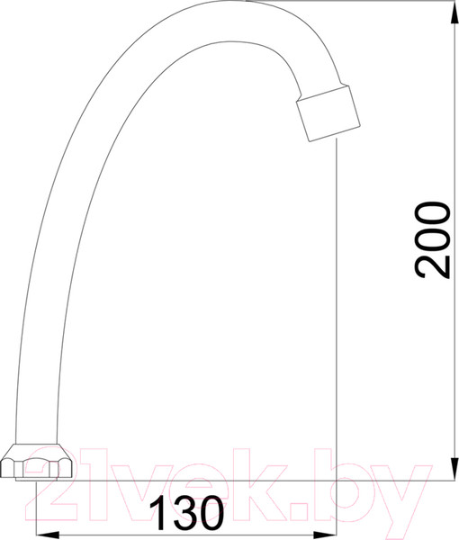 Изображение товара Излив Rubineta J18/200 / 633004