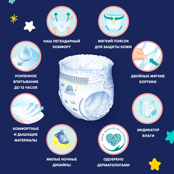 Изображение товара Подгузники-трусики детские Pampers Pants 3 Midi (32шт)