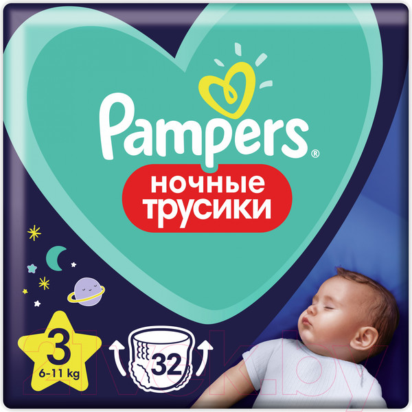 Изображение товара Подгузники-трусики детские Pampers Pants 3 Midi (32шт)