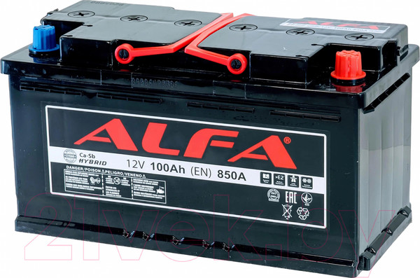 Изображение товара Автомобильный аккумулятор ALFA battery Hybrid R (100 А/ч)