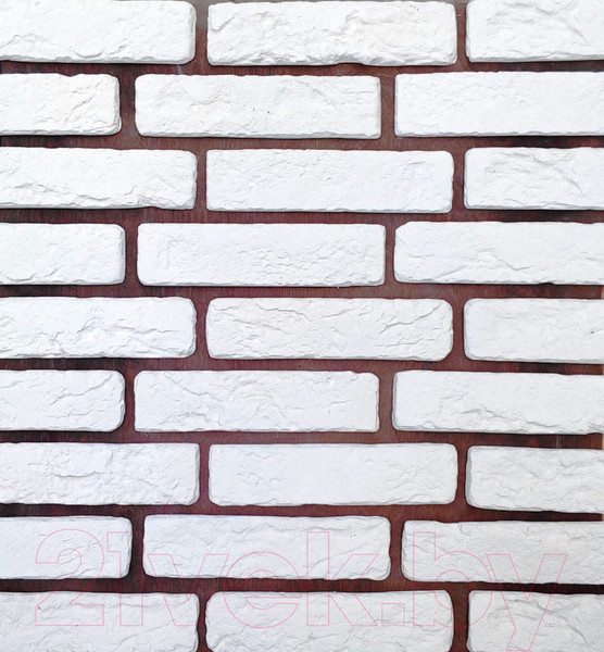 Изображение товара Декоративный камень гипсовый Polinka Кирпич прованс 0700 (белый)