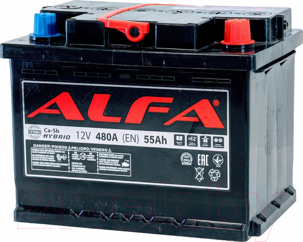 Изображение товара Автомобильный аккумулятор ALFA battery Hybrid R (55 А/ч)