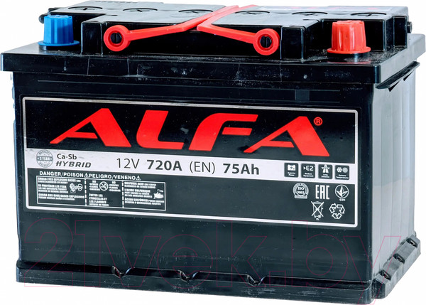 Изображение товара Автомобильный аккумулятор ALFA battery Hybrid R (75 А/ч)