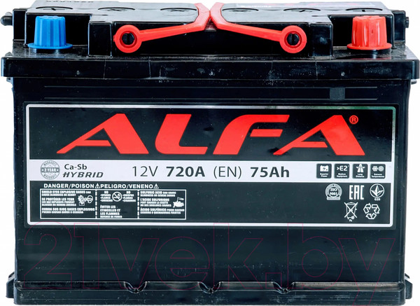 Изображение товара Автомобильный аккумулятор ALFA battery Hybrid R (75 А/ч)