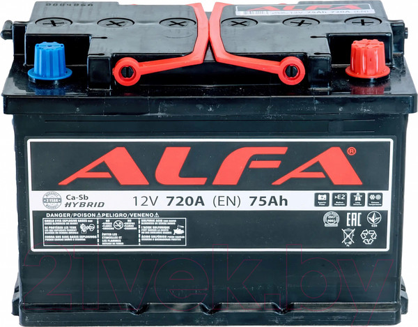 Изображение товара Автомобильный аккумулятор ALFA battery Hybrid R (75 А/ч)