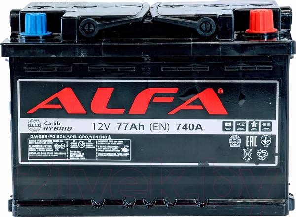 Изображение товара Автомобильный аккумулятор ALFA battery Hybrid R (77 А/ч)