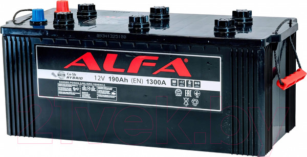 Изображение товара Автомобильный аккумулятор ALFA battery Евро L (190 А/ч)