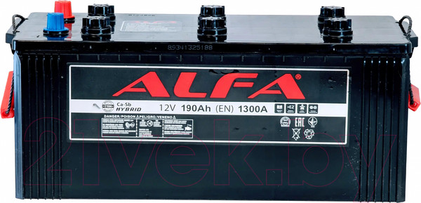 Изображение товара Автомобильный аккумулятор ALFA battery Евро L (190 А/ч)