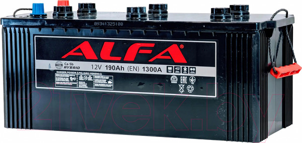 Изображение товара Автомобильный аккумулятор ALFA battery Евро L (190 А/ч)