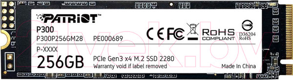 Изображение товара SSD диск Patriot P300 256GB M2 (P300P256GM28)