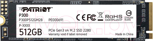 Изображение товара SSD диск Patriot P300 512GB M2 (P300P512GM28)