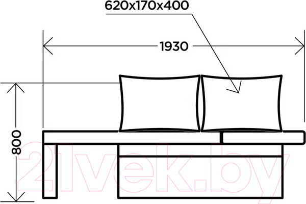 Изображение товара Тахта Комфорт-S Мирка (Antonio Sand)