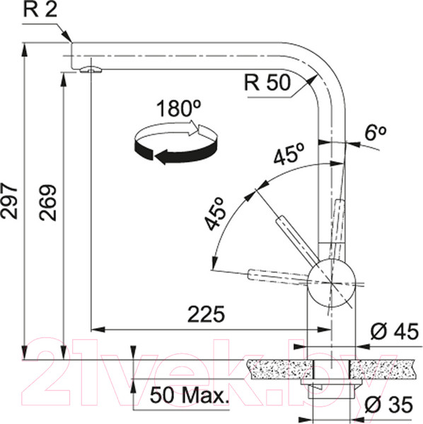 Изображение товара Смеситель Franke Atlas Neo 115.0550.424