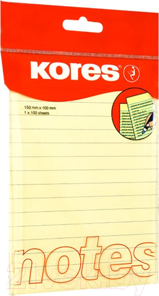 Изображение товара Бумага для заметок Kores 46510.03 (желтый)