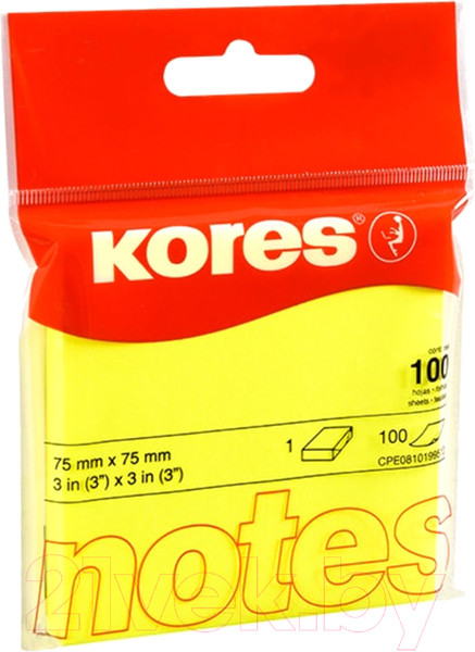 Изображение товара Блок для записей Kores 47076.05 (желтый неон)