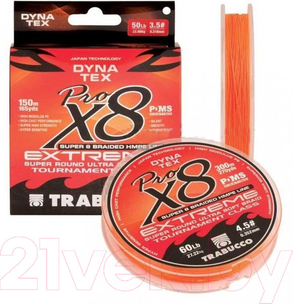 Изображение товара Леска плетеная Trabucco Dyna-Tex X8 Pro Extreme 0.10мм 150м / 054-26-10