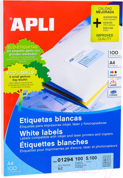 Изображение товара Набор этикеток APLI 1294 (белый)