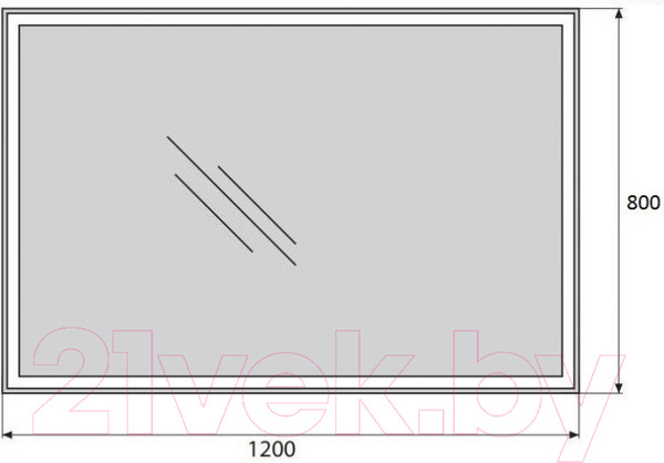 Изображение товара Зеркало BelBagno SPC-GRT-1200-800-LED-BTN
