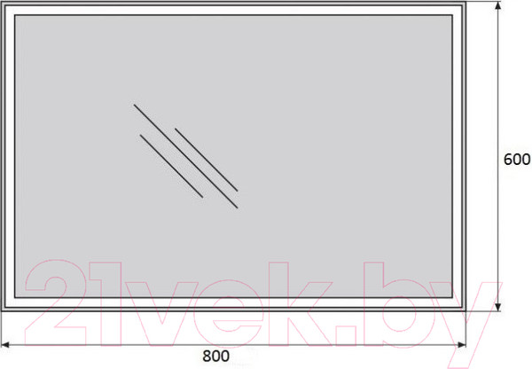 Изображение товара Зеркало BelBagno SPC-GRT-600-800-LED-BTN