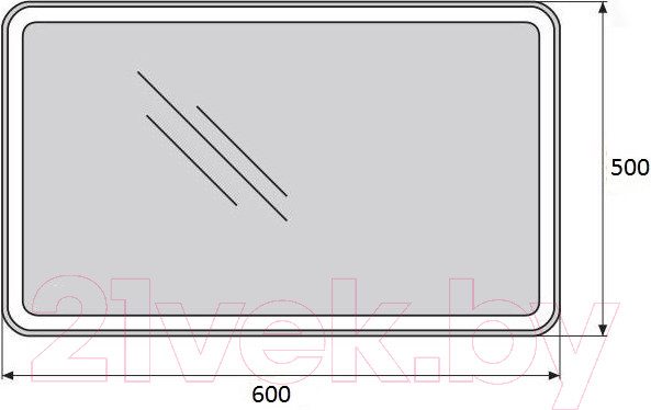 Изображение товара Зеркало BelBagno SPC-MAR-500-600-LED-BTN