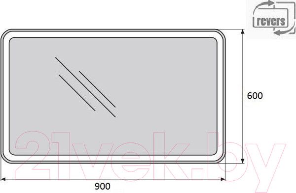 Изображение товара Зеркало BelBagno SPC-MAR-900-600-LED-BTN