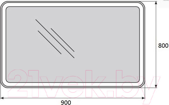 Изображение товара Зеркало BelBagno SPC-MAR-900-800-LED-BTN