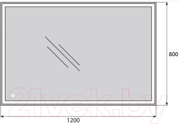 Изображение товара Зеркало BelBagno SPC-GRT-1200-800-LED-TCH