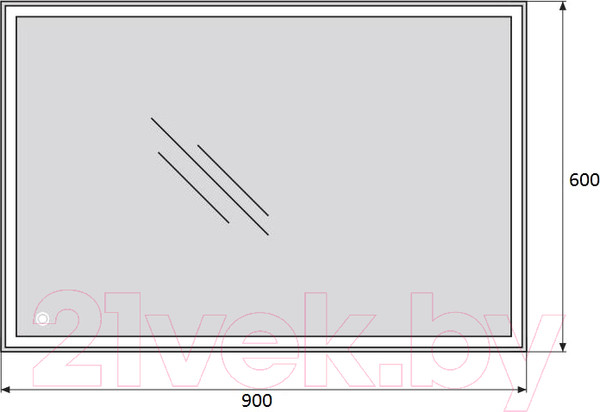 Изображение товара Зеркало BelBagno SPC-GRT-900-600-LED-TCH