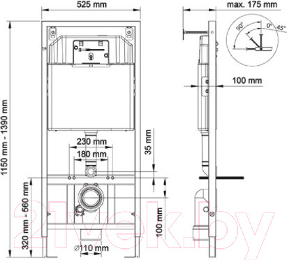 Изображение товара Инсталляция для унитаза Berges Novum 525 040000
